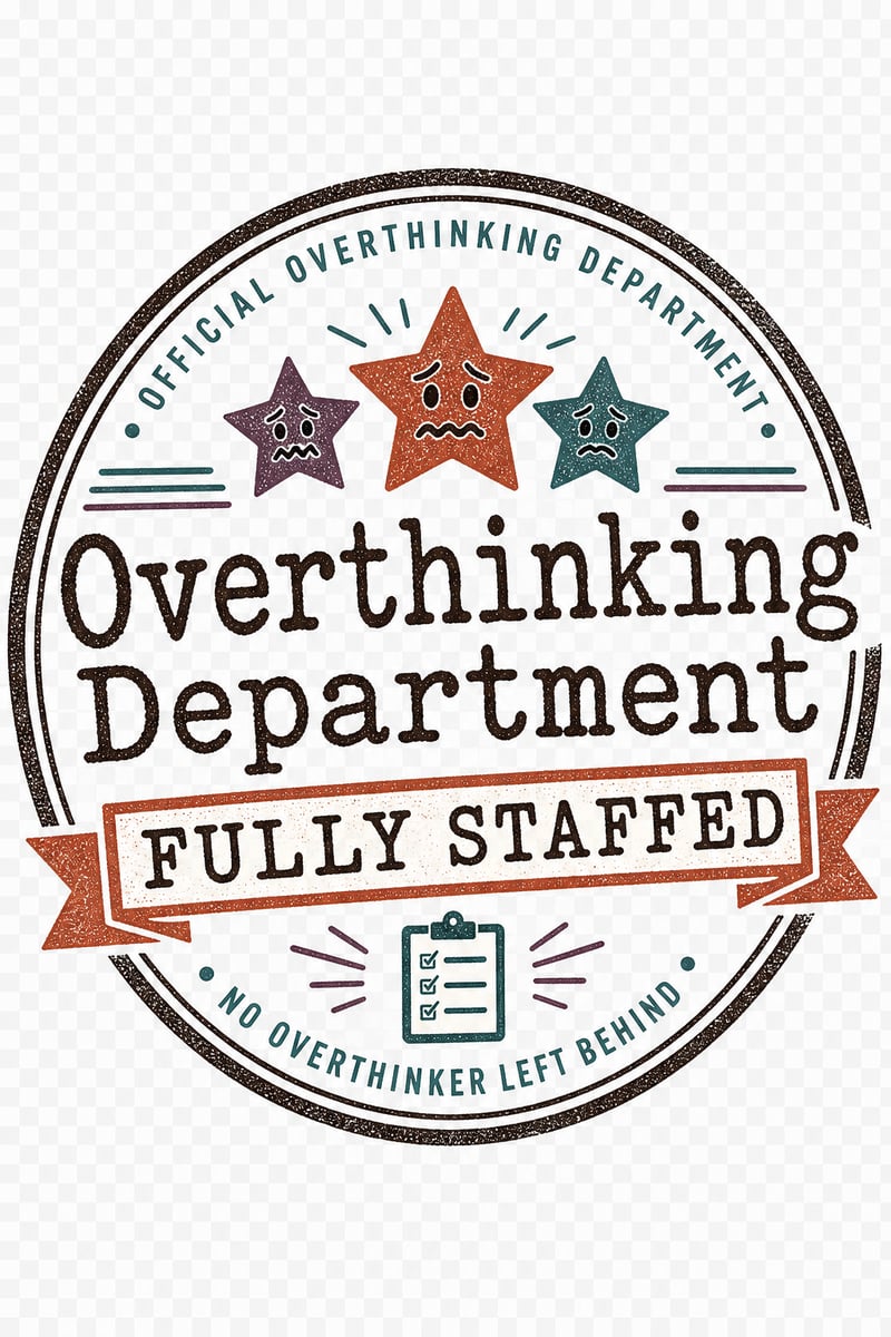 Vintage Overthinking Dept T-Shirt Design