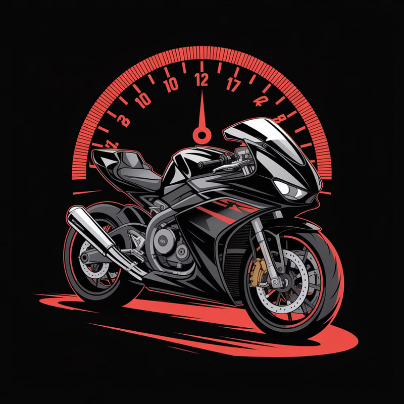 Dark Mode Sportbike T-Shirt Design