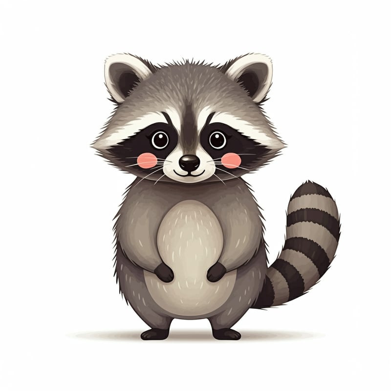 Cute Raccoon Nursery Art