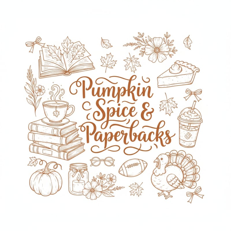 Burnt Orange Autumn Doodle Collage