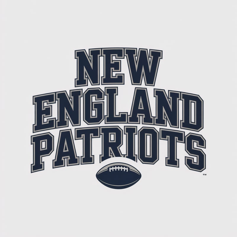 New England Patriots Varsity Block Text