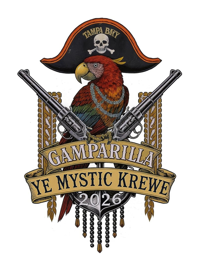 Ye Mystic Krewe Pirate Parrot Emblem