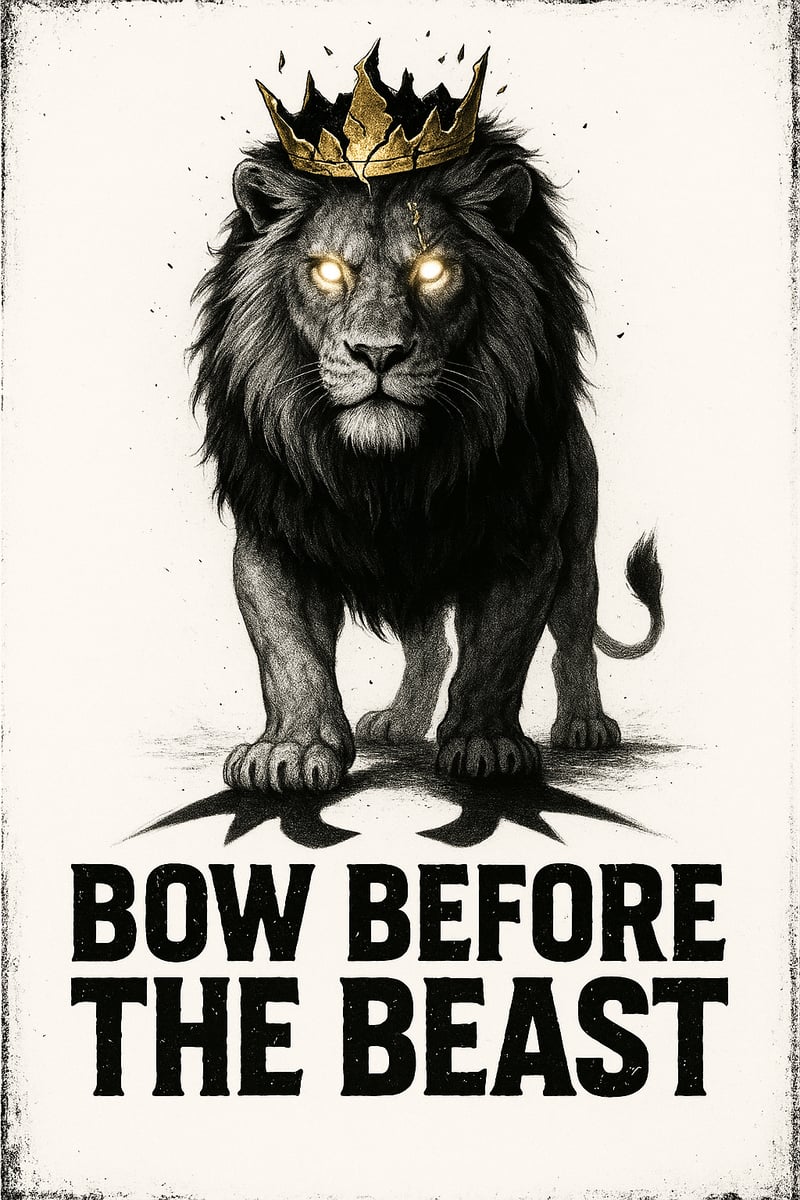 Lion with Shattered Golden Crown
