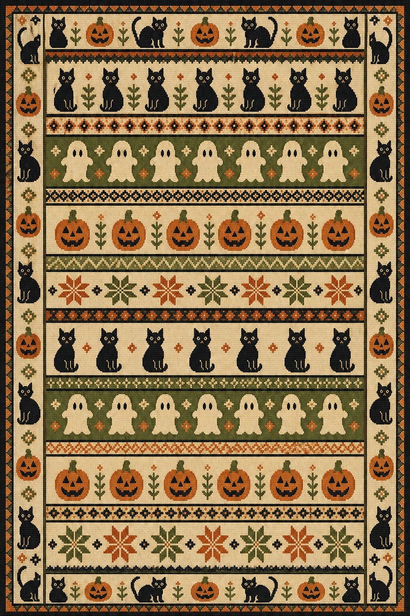 Halloween Fair-Isle Knit Pattern