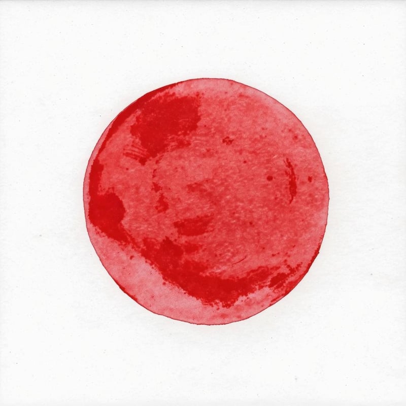 Red Watercolor Circle on White