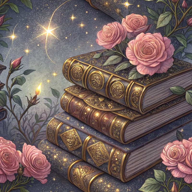 Vintage Fairy Tale Books Stack