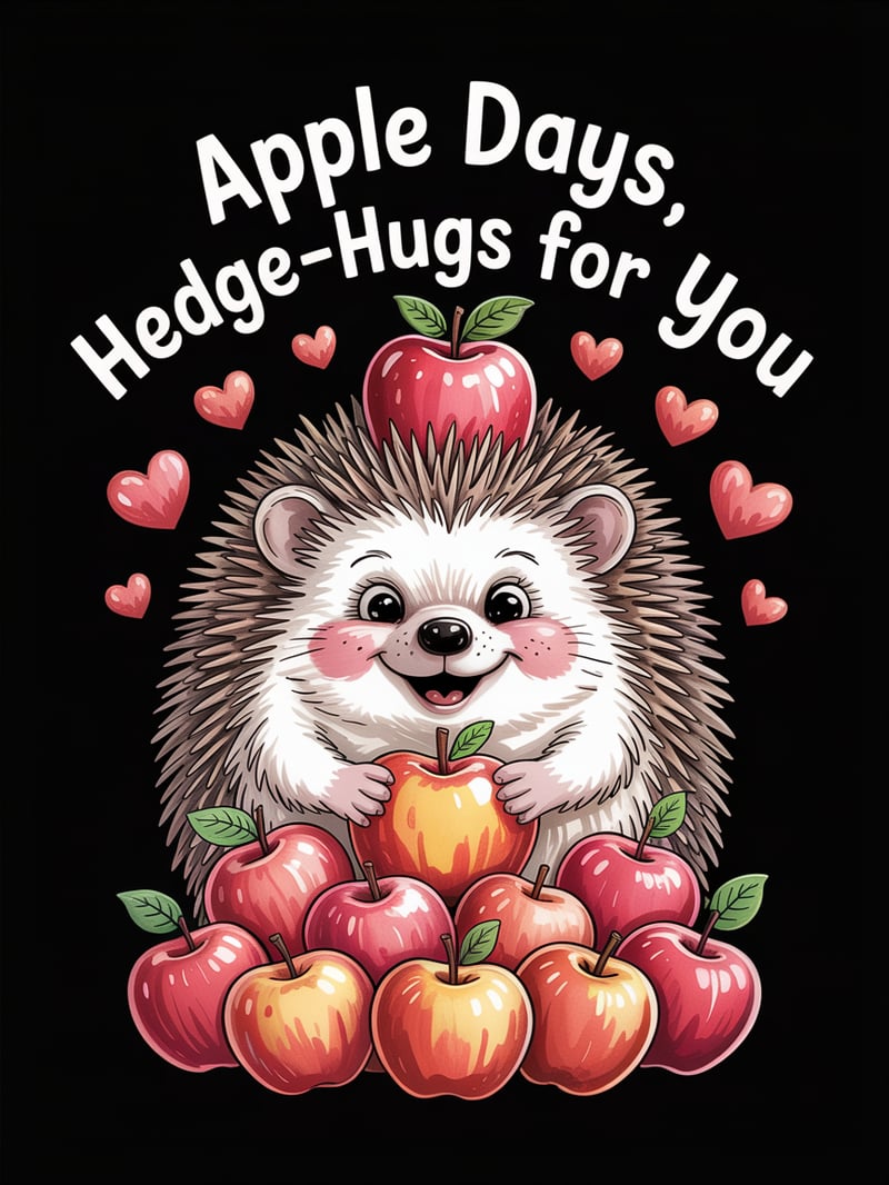 Grinning Hedgehog T-Shirt Design