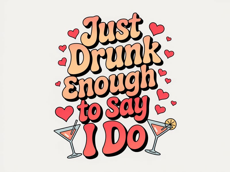 Just Drunk Enough to Say I Do Design