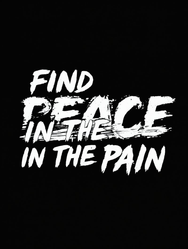 Find Peace in the Pain Typography Design