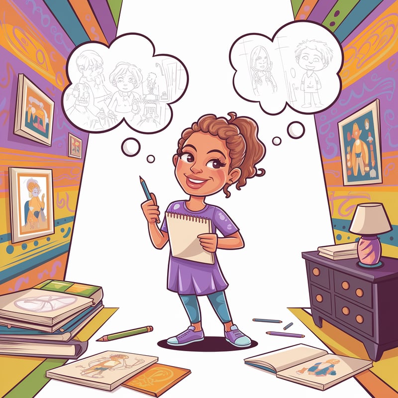 Bubbly Cartoonist Illustration