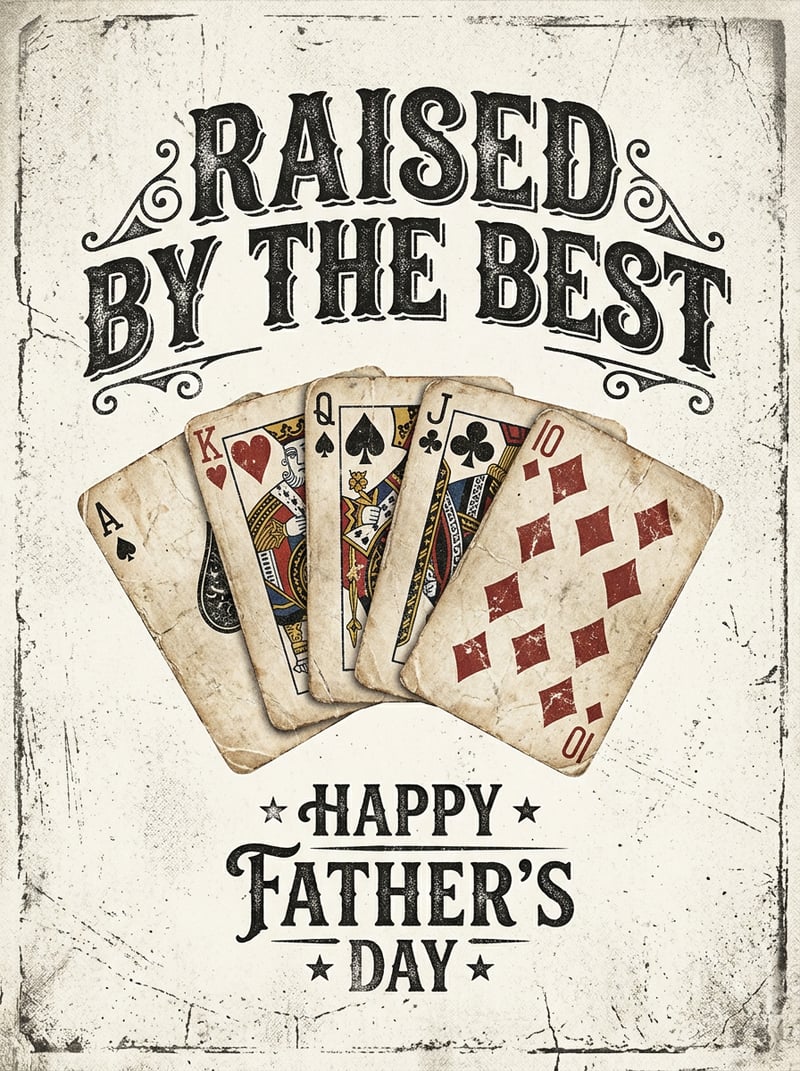 Vintage Raised By The Best Father's Day