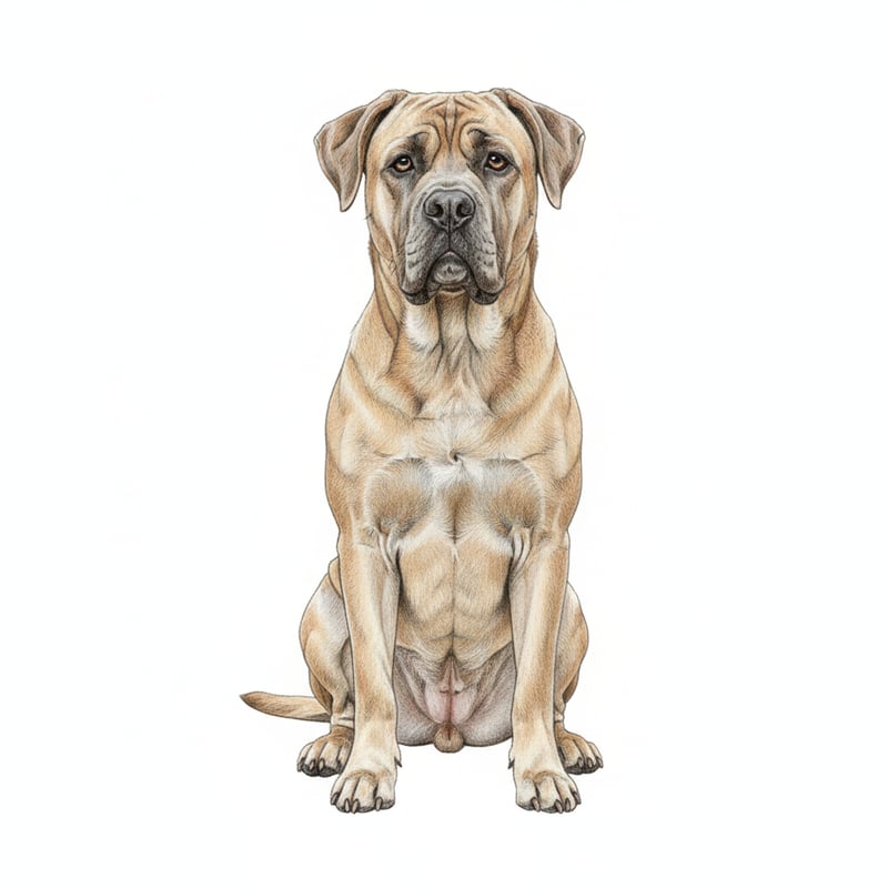 Realistic Cane Corso Drawing