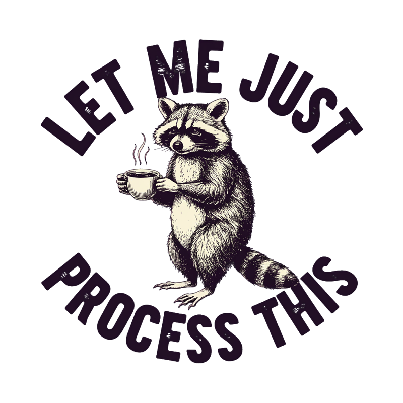 Vintage Raccoon Ink Illustration