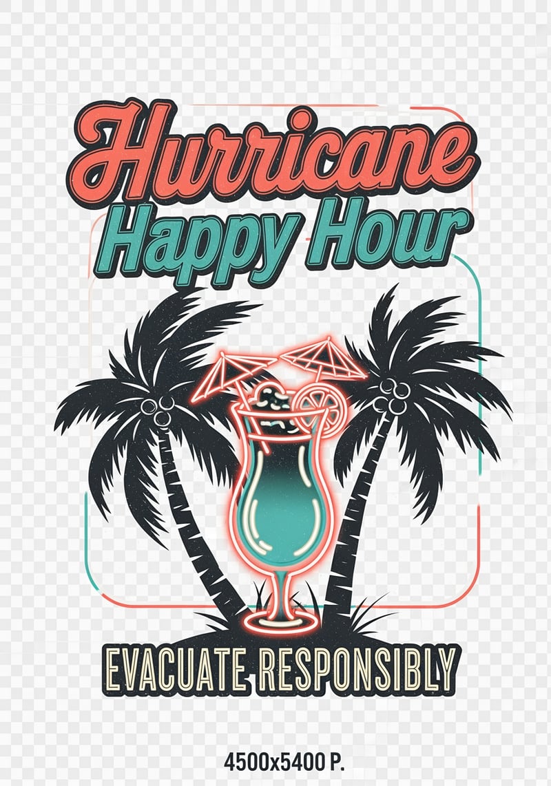 Vintage Hurricane Bar Graphic