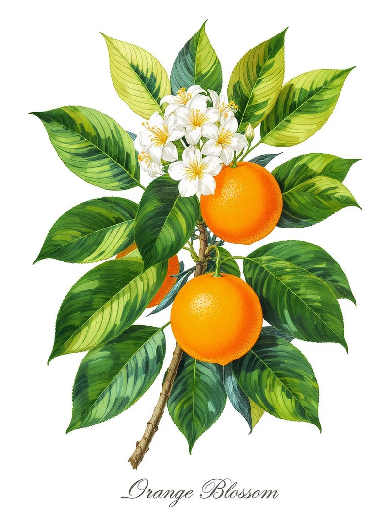 Florida Orange Blossom Illustration