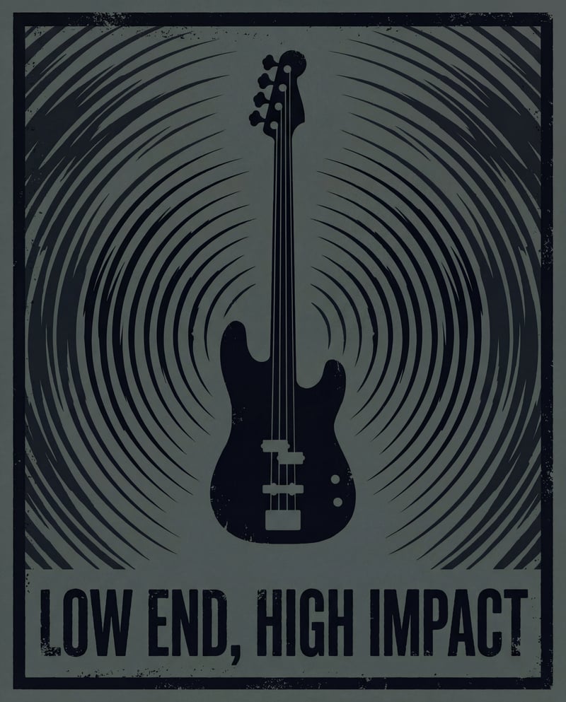 Minimalist Bass Guitar Vector Graphic