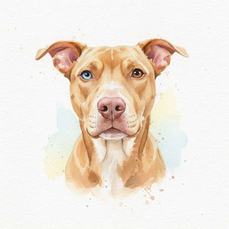 Watercolour Pet Portrait of Dog