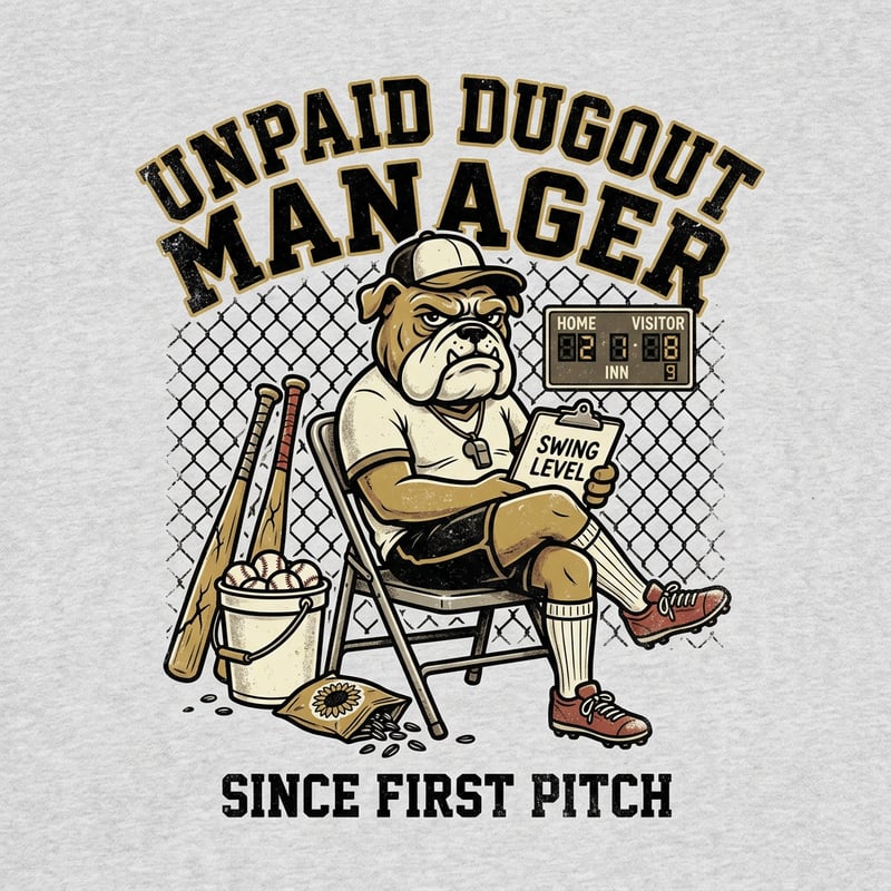 Vintage Baseball Dad Humor T-Shirt