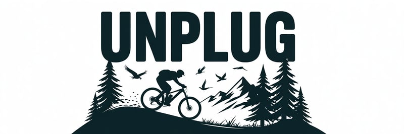 Minimalist Mountain Biking Vector Art