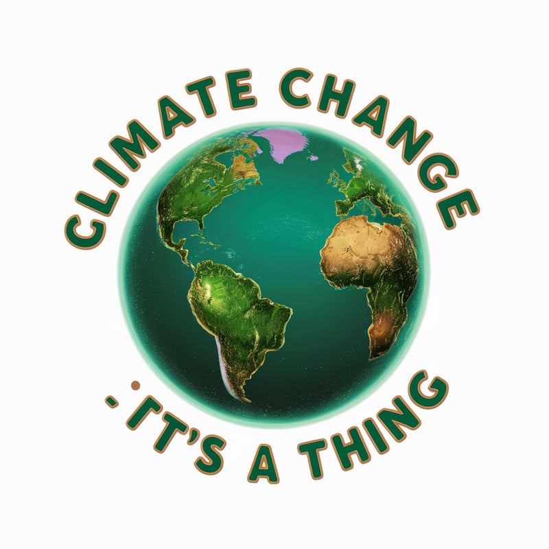 Animated Earth with Climate Change Message