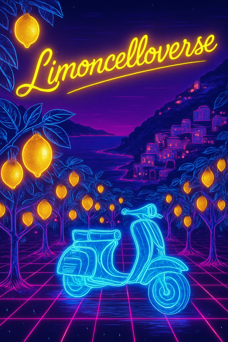 Cyber-Italian Coast Neon Lemon Groves