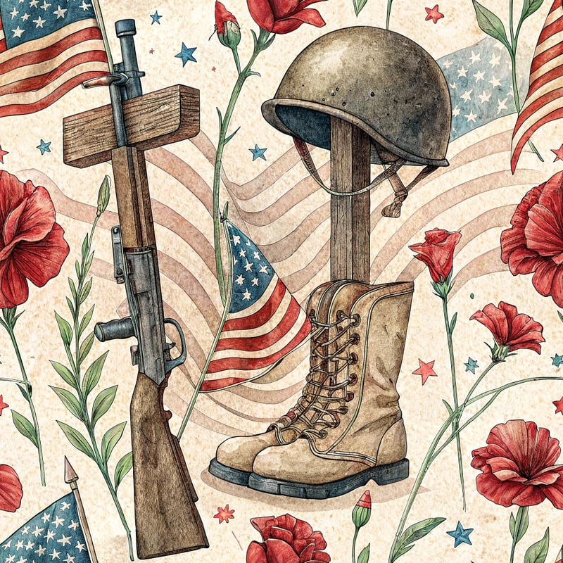 Memorial Day Tribute Illustration