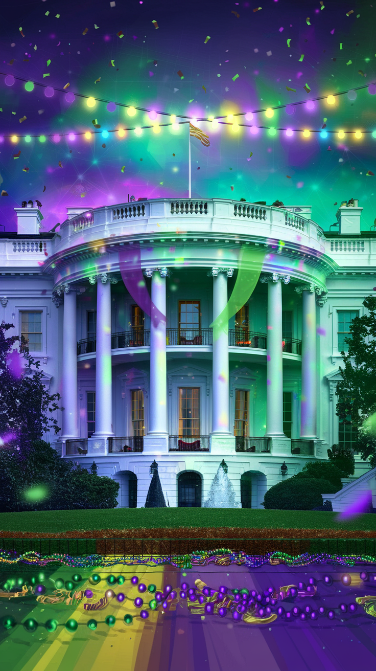 White House Mardi Gras Celebration Art