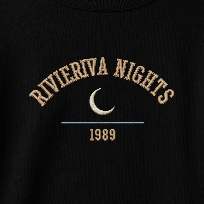 Riviera Nights Embroidered Design