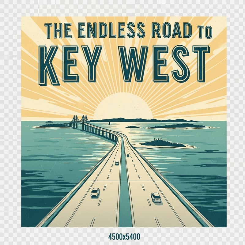 Vintage Key West Postcard Art