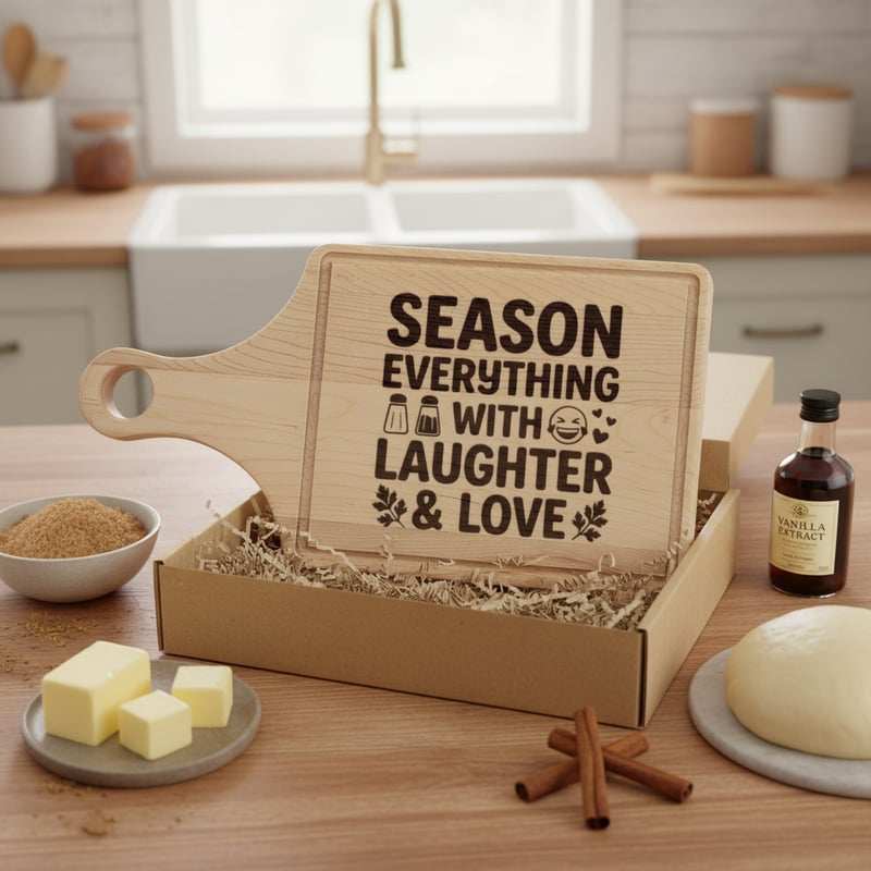 Engraved Baking Board Gift Mockup