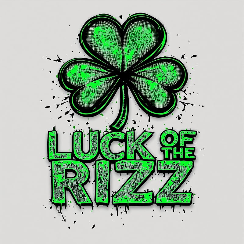 Stylized Four-Leaf Clover T-Shirt Design