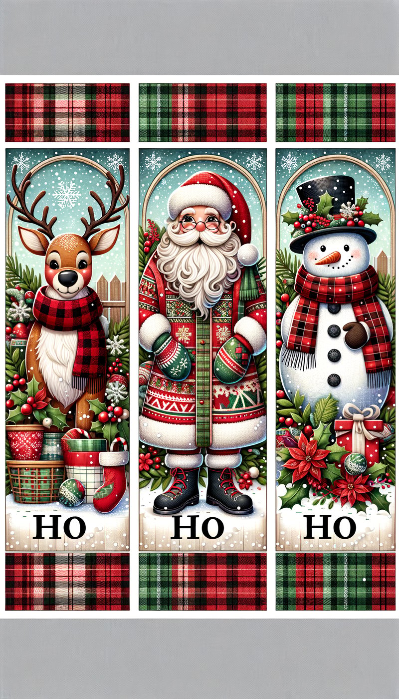 Three-Column HO HO HO Christmas Design