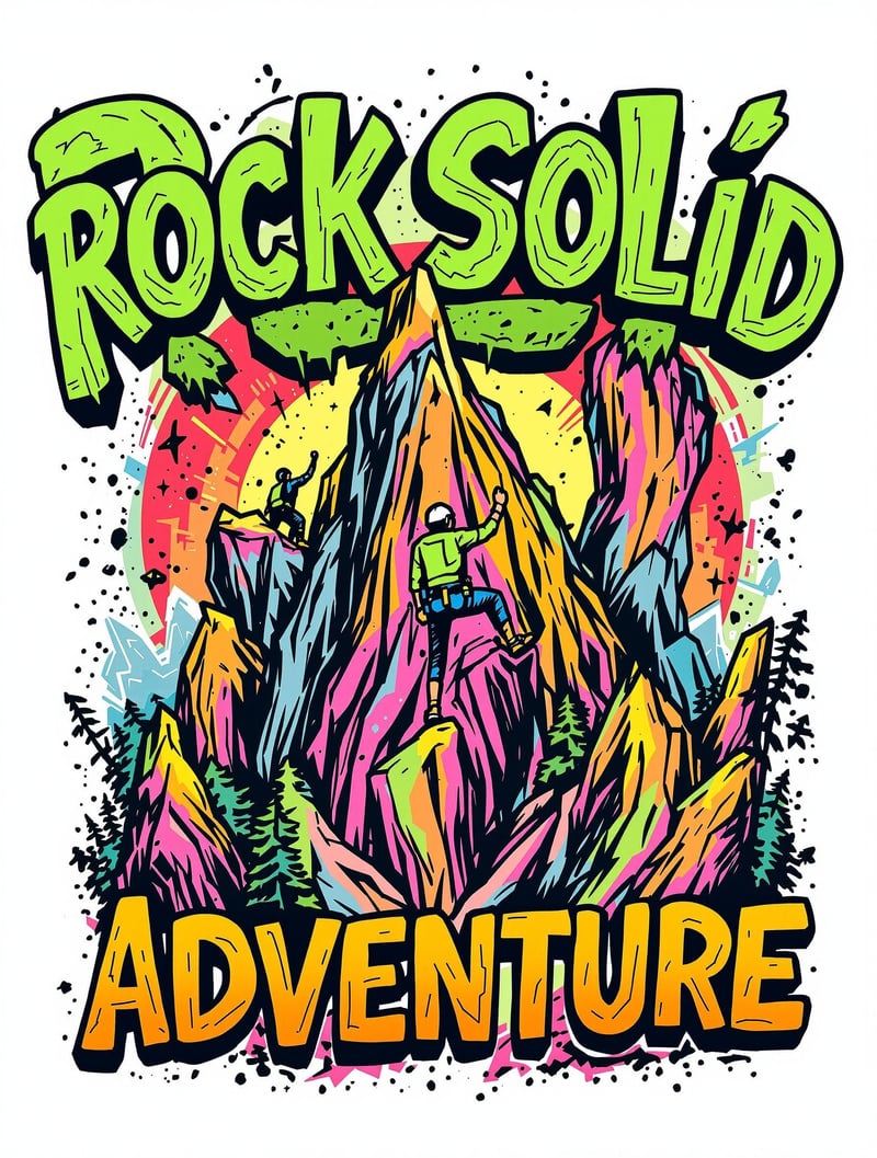 Rock Solid Adventure T-Shirt Design