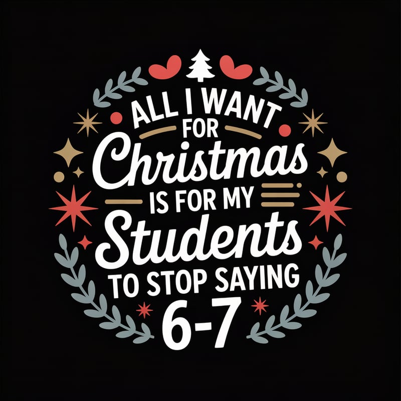 Holiday Circular Design with Christmas Text