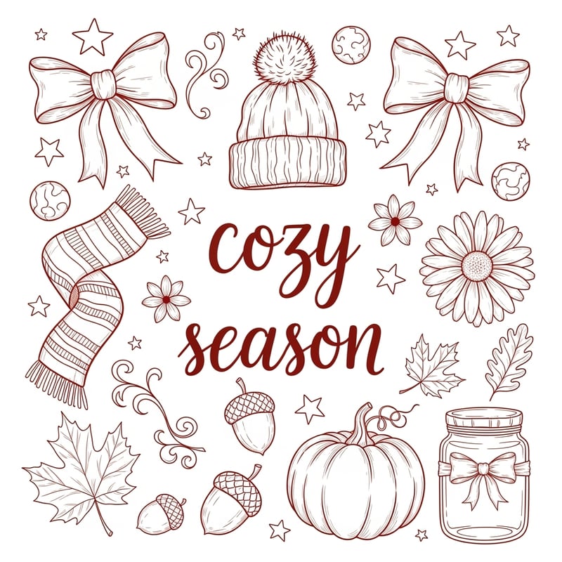 Cozy Autumn Hand-Drawn Illustration