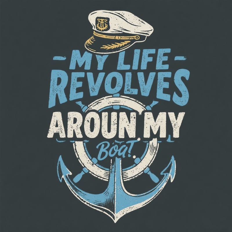 Nautical Captain's Hat T-Shirt Design