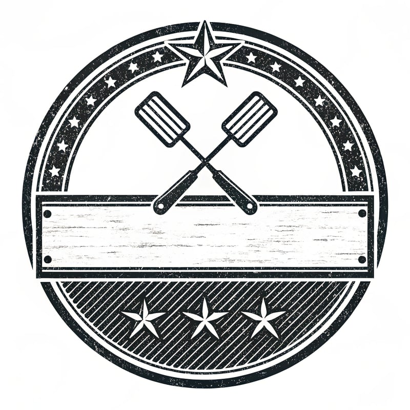 Rustic Black BBQ Emblem