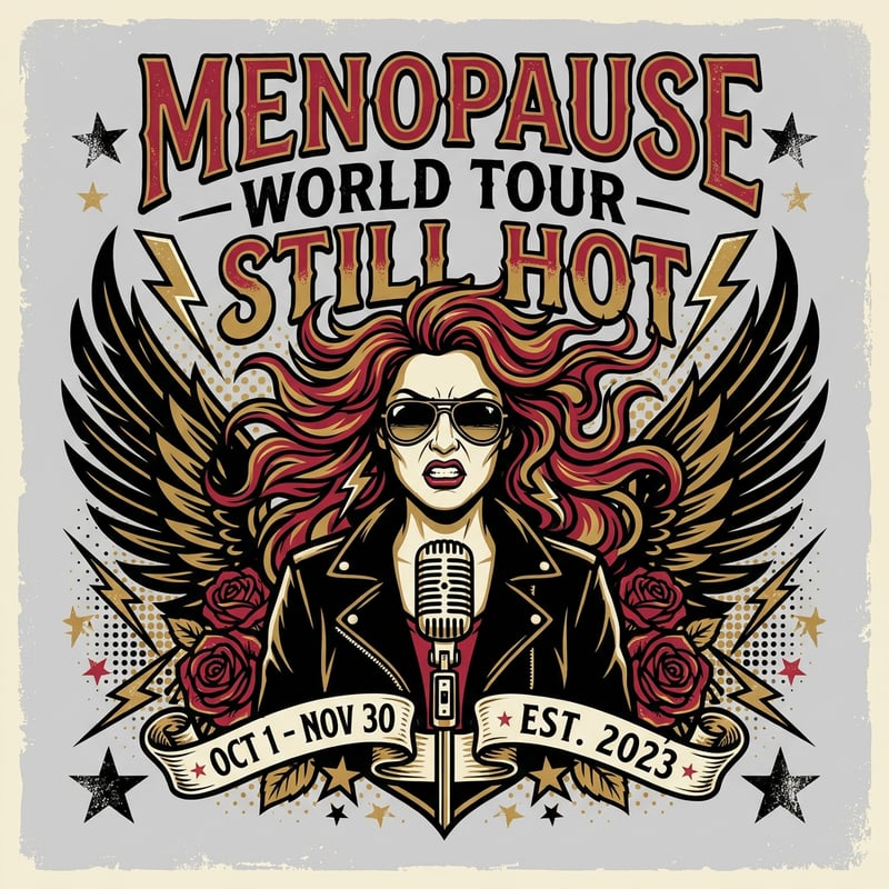 Vintage Rock Menopause Tour Design