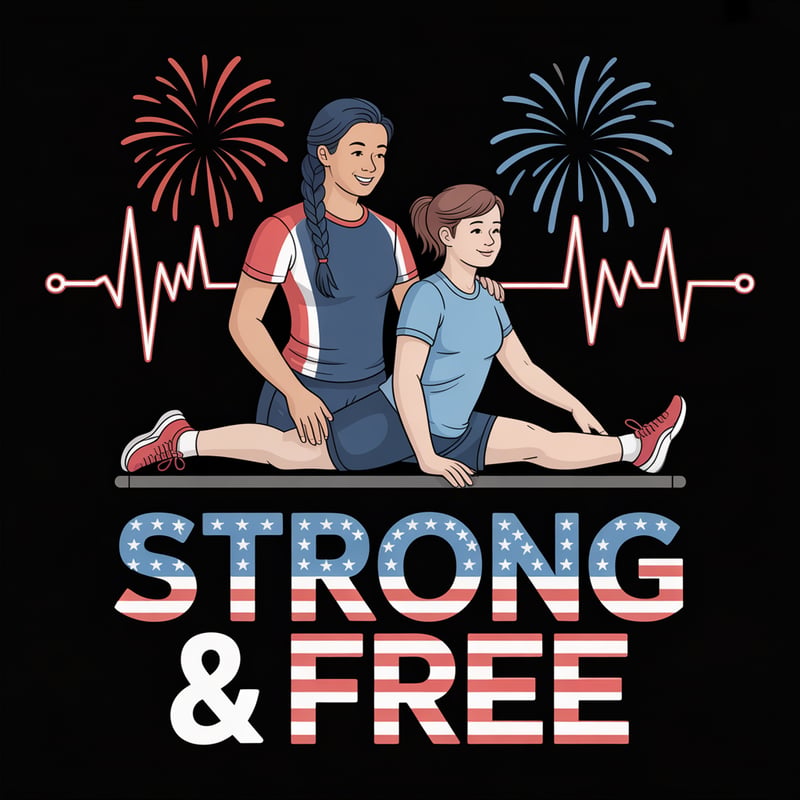 4th of July Physical Therapy Illustration