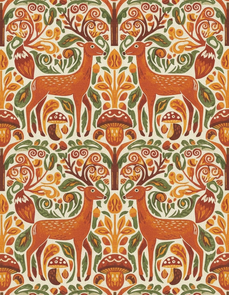 Folk Art Animal Pattern