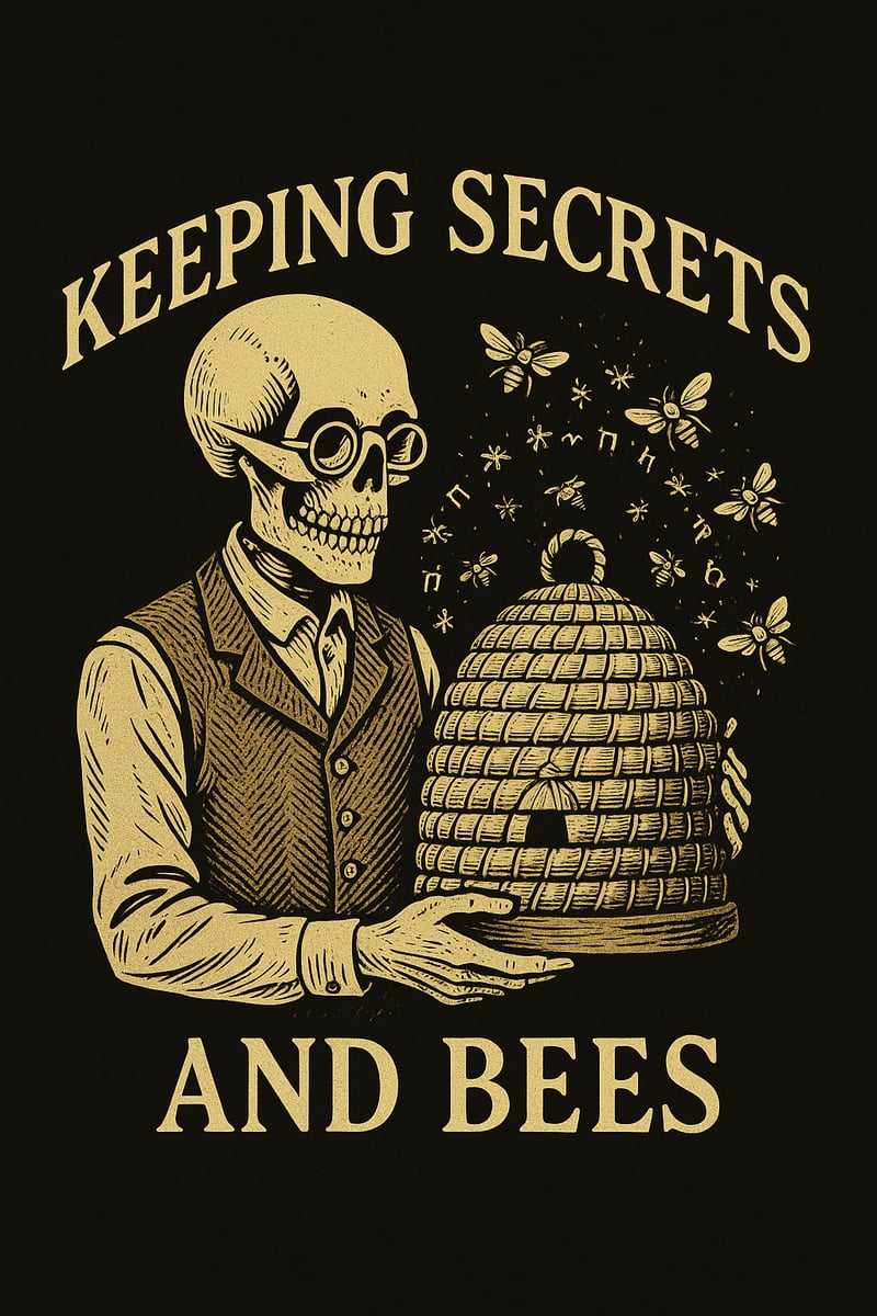Bookish Skeleton Bee Keeper Graphic