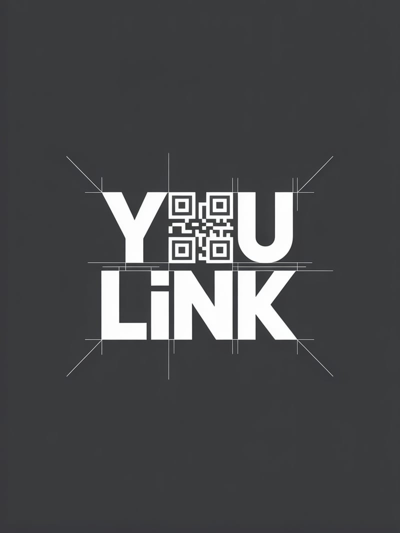 Geometric Tech-Inspired QR Logo