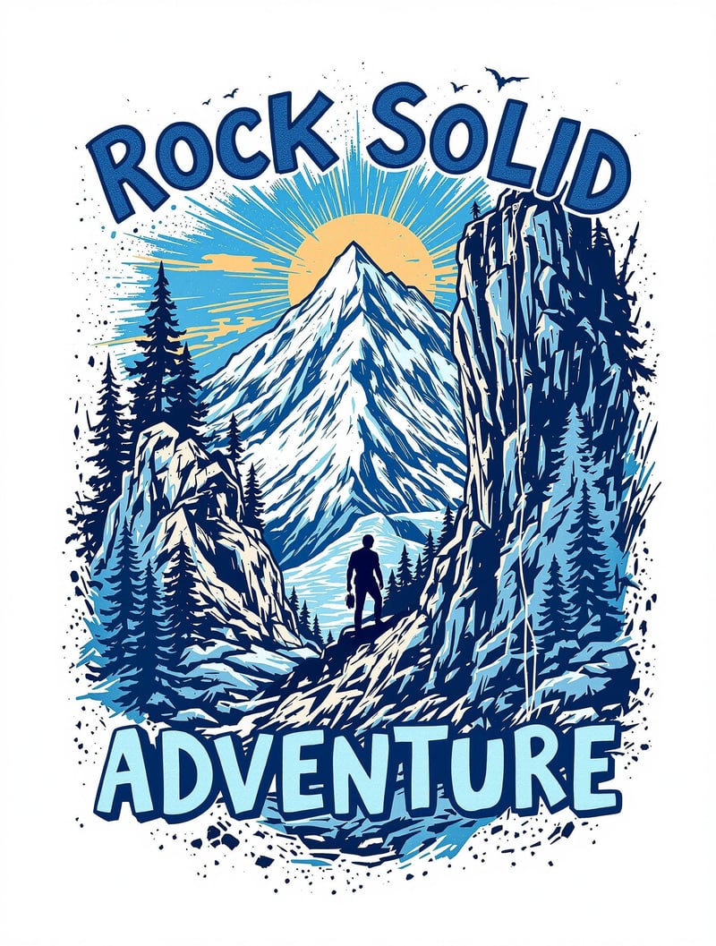 Rock Solid Adventure T-Shirt Design