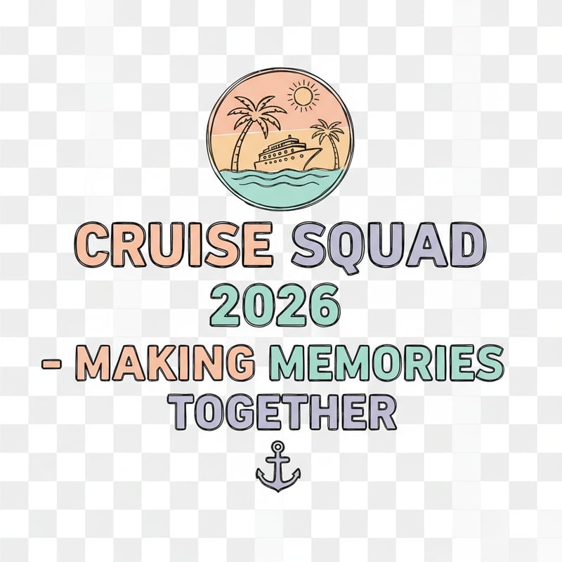 Cruise Squad 2026 Typography Design