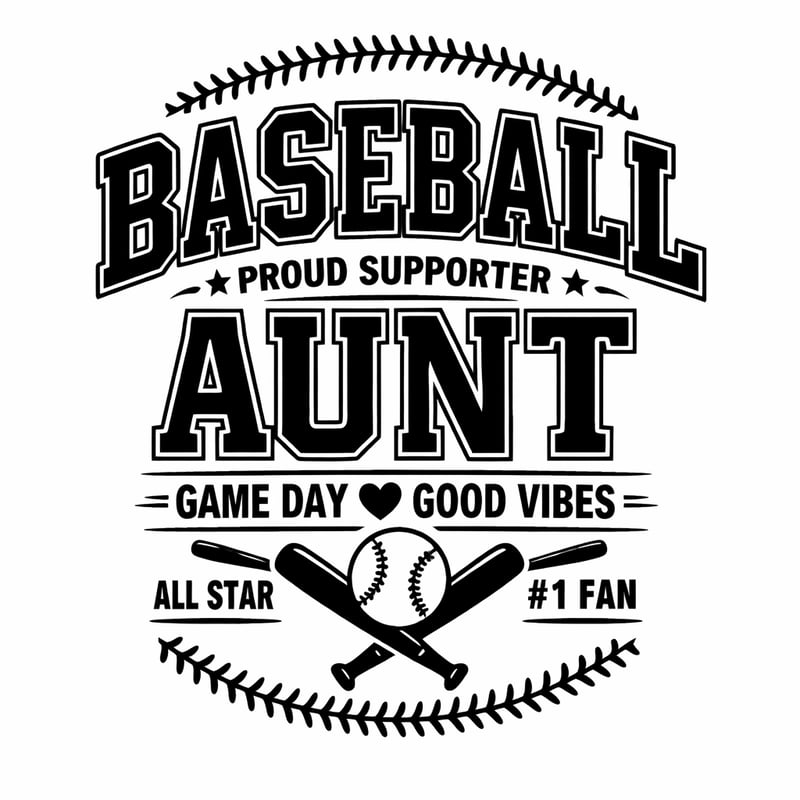Baseball Aunt Pride T-Shirt Design