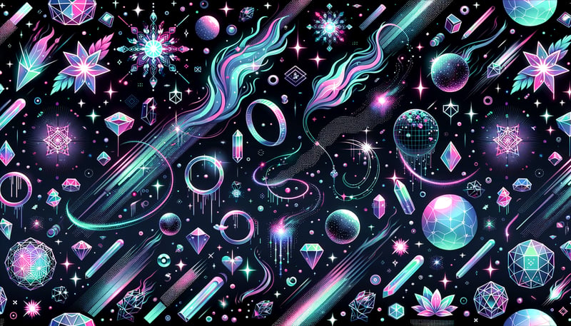 K-Pop Galaxy Fantasy Digital Pattern