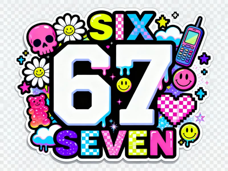 Bold Varsity Digits with Stickercore Design