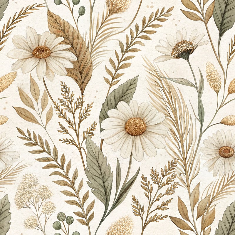 Soft Vintage Botanical Textures
