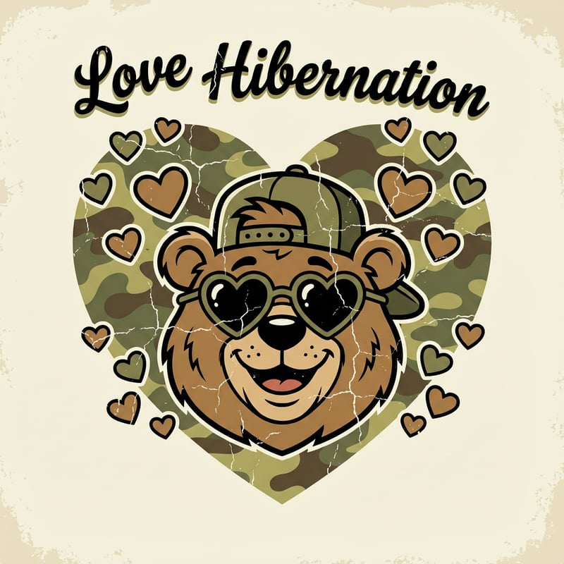 Vintage Bear T-Shirt Illustration