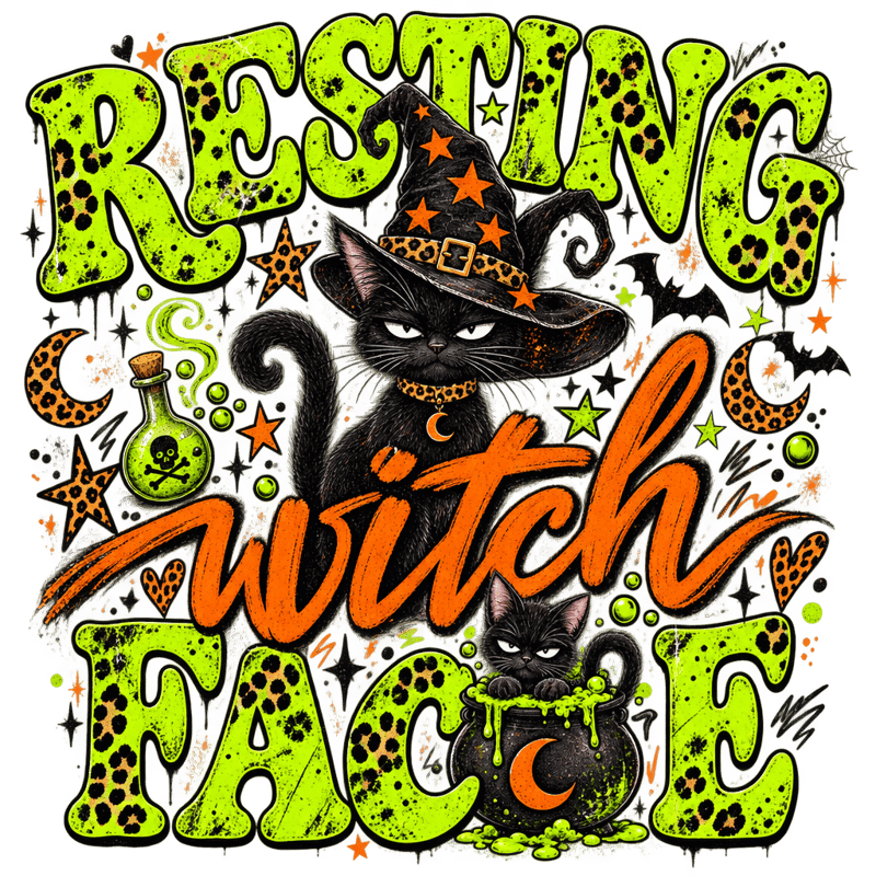 Resting Witch Face — Retro Typography